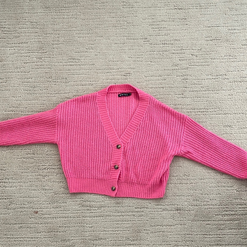 Motel hot pink Elle woods cardigan